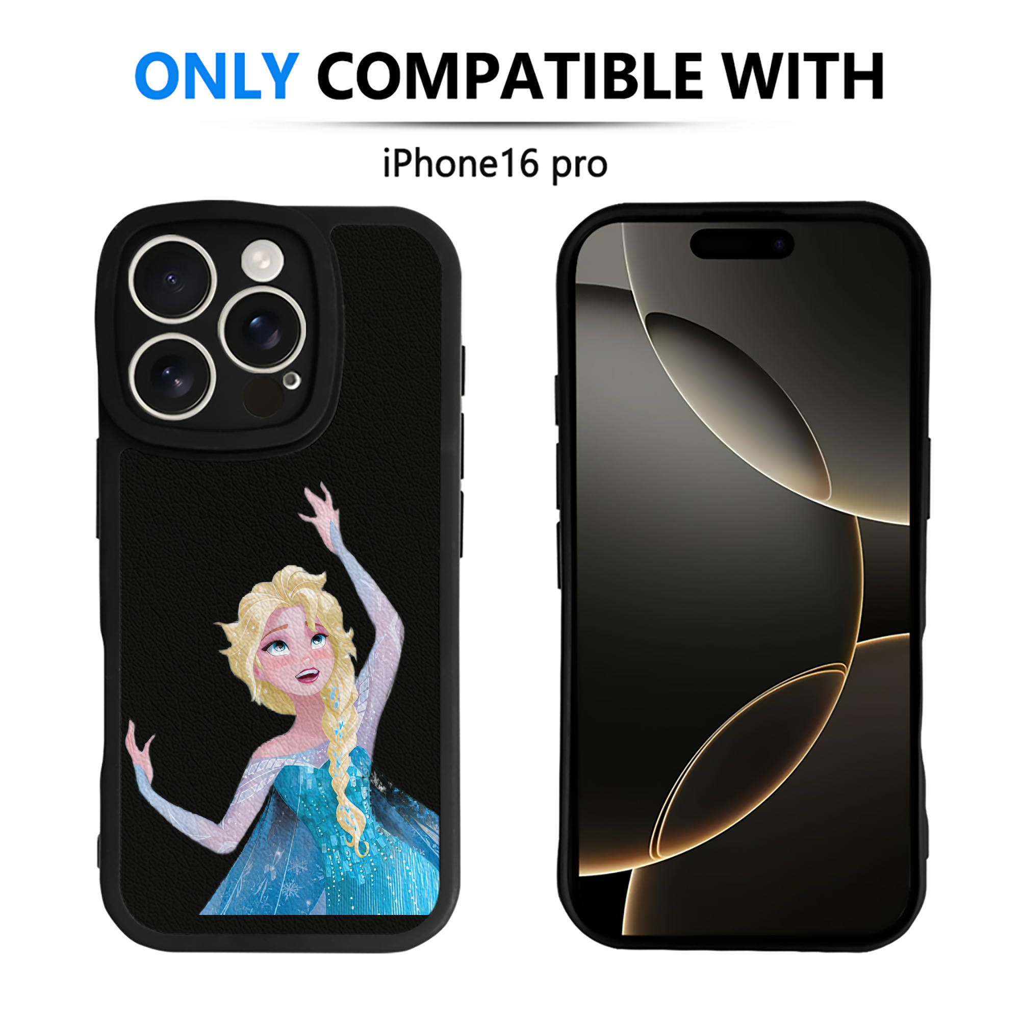 （画像用） アナと雪の女王 アンナ エルサ Frozen Anna Elsa 【iPhone 16シリーズ対応】シリコンスマホケース（レザー調） 材質：シリコン